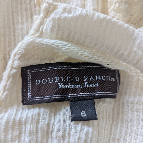 Double D Ranch Homespun Prairie Dress String Ivory Lace Maxi Long  Size 6 - Picture 5 of 13